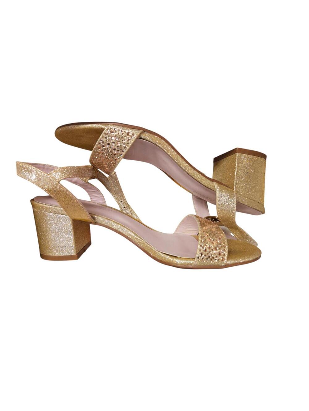 Very Good 6.5 Gold Bella Luna Shoes
